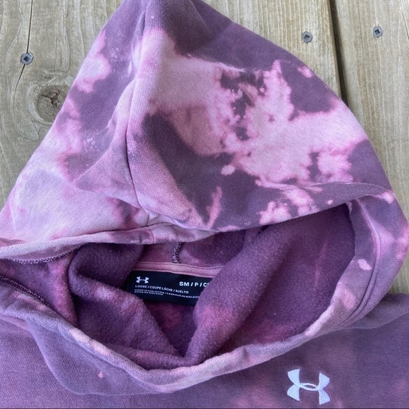 Under Armour purple bleach dyed hoodie Small - Picture 7 of 9